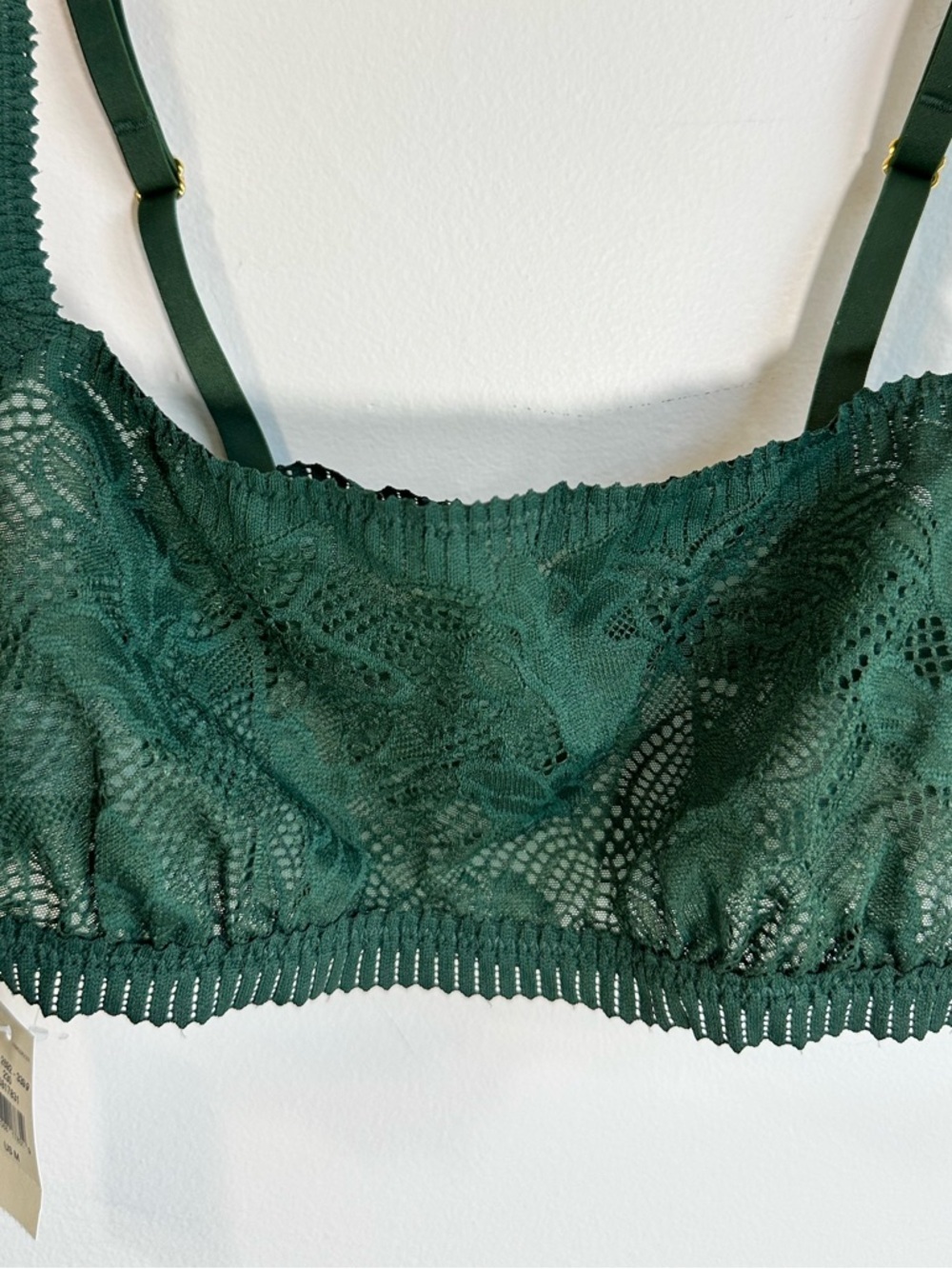 NWT Aerie Coral Lace Bandeau Bralette Sycamore Green Size Medium - Picture 5 of 15